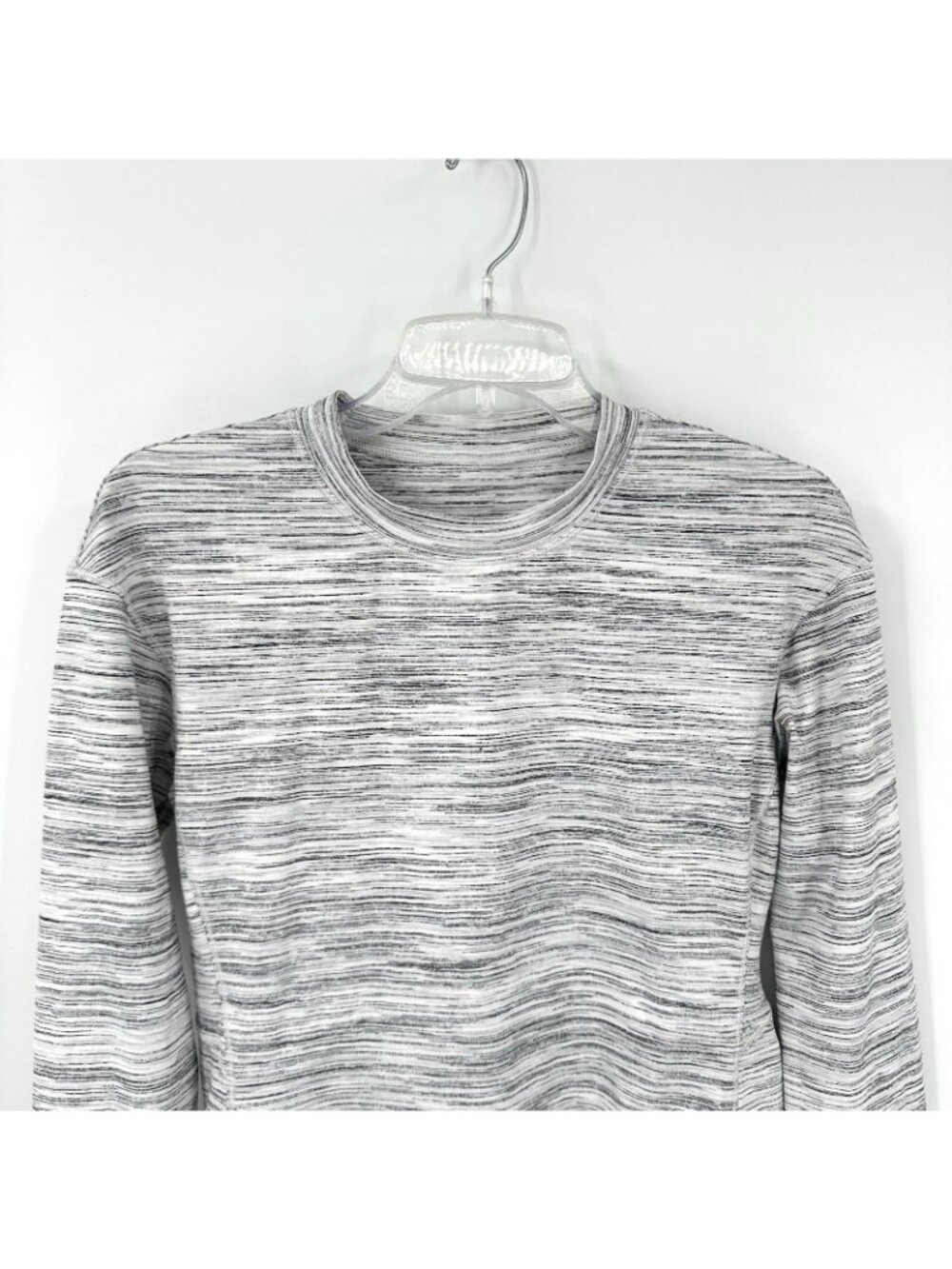 Lululemon Close to Crossing Long Sleeve MEDIUM space dye gray activewear tops - Picture 6 of 12